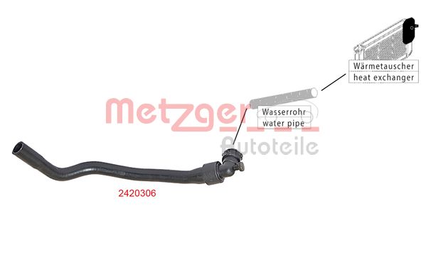 METZGER 2420306 Kühlerschlauch